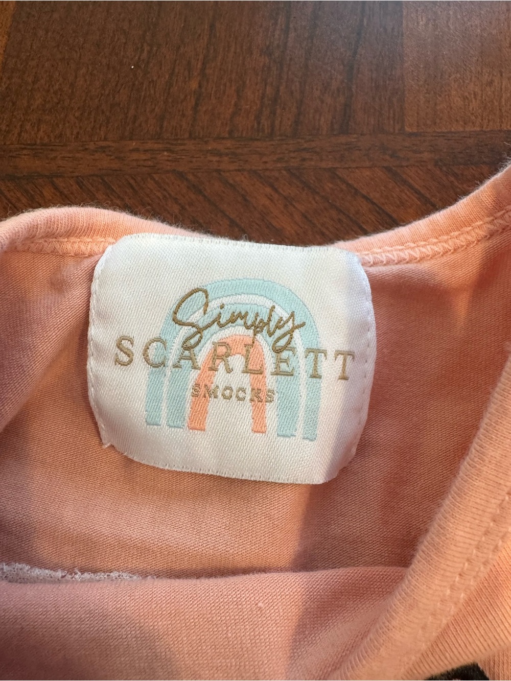 Scarlett Peach Pink Ruffle Top & Gingham Jogger Set - Picture 5 of 6